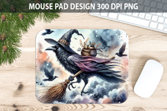 Watercolor Crow Mouse Pad Sublimation - Animal PNG Product Image 1
