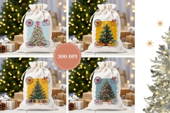 Cute Christmas Tree Santa Sack Designs, Christmas Tree PNG Product Image 2