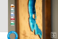 Papineau Lake PDF, AI, SVG - Wood Multilayer Laser Cut Desig Product Image 3