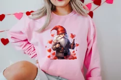 Cute Valentine Gnome Clipart, Gnome Clipart, Cute Gnome Product Image 2
