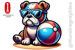 Bulldog Play with Ball - JPG File Product Image 1