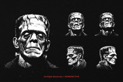 10 Bundle Dark Art Frankenstein Head Monster Skull Zombie Product Image 3