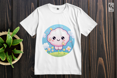 Kawaii Cloud Clipart Sublimation PNG Product Image 2