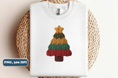 Crochet Yarn Christmas Tree PNG, Christmas tree PNG Product Image 2