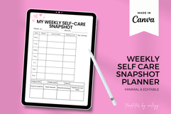 Weekly Self-Care Snapshot Planner Printable - Weekly Wellnes Product Image 2