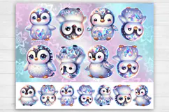 Christmas. Print & Cut Stickers PNG / Christmas Penguin Product Image 2