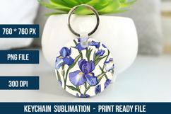 Iris Flower Keychain Design | Keychain Design Product Image 1