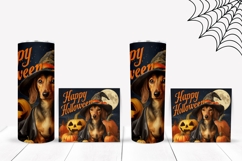 Happy Halloween Tumbler, Halloween Dog Tumbler Design Product Image 2