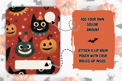 Cartoon Halloween Money Card, Cartoon Cats Money Card PNG Product Image 2