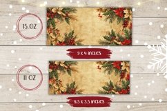 Poinsettia Mug Wrap, Winter Flowers Mug Sublimation Product Image 2