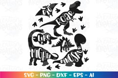 Girls and boys SVG Big ROAR like a mighty Dinosaurs Product Image 2