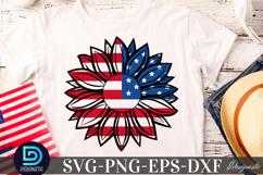 4th of July Sunflower SVG, Sunflower SVG Product Image 3