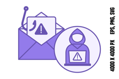 Purple Phishing Email Trap Icon Product Image 1