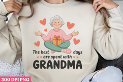 The best days are spent PNG, Funny Grandma Sublimation PNG Product Image 1