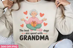 The best days are spent PNG, Funny Grandma Sublimation PNG Product Image 1