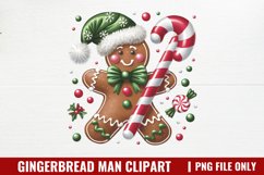 Gingerbread Man Clipart Bundle PNG Product Image 3