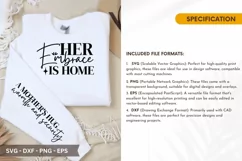 Her Embrace is Home SVG - Mother's Day Sleeve T shirt Design Product Image 2
