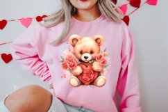 Vintage Valentines Day Flowers Clipart Product Image 2