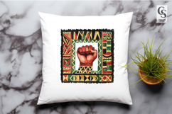 African Pattern Raised Fist Clipart Sublimation PNG Product Image 3
