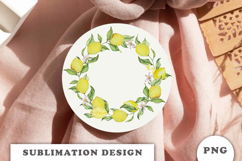 Watercolor Lemons Frame png Product Image 2