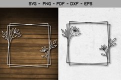 Flower Frame Paper Cut Template Design Product Image 1
