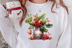 Winter Christmas Greenery Clipart, Christmas Greenery Clipar Product Image 2