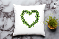 Hand Drawn Leaf Heart Wreath Clipart Sublimation PNG Product Image 3