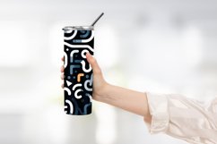 Abstract Shapes Outline Pattern Tumbler Wrap Product Image 2