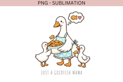 Just a Goldfish Mama PNG | Funny Goose Mom Design | Cute Product Image 2