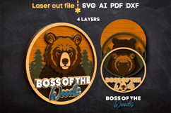 Bear Hunting SVG laser cut files for Glowforge Product Image 2