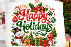Happy Holidays Christmas PNG Design Product Image 1