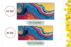 Abstract Mug Wrap, Fluid Mug Design, Art Mug Sublimation Product Image 2