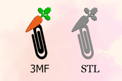 Paper Clips, Easter Carrots STL/3MF files for 3D Printing Product Image 2