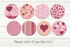 Round Sublimation Valentine earrings glitter design Bundle Product Image 2