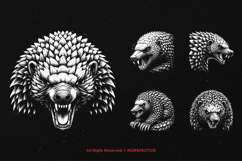 10 Bundle Dark Art Pangolin Armadillo Animal Skull Horror Product Image 3