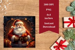 Christmas Square Coaster, Santa Claus Coffee Mug Coasters Product Image 2