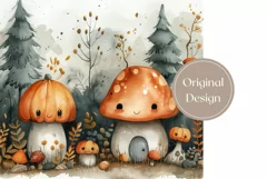 Cute Halloween Tumbler Sublimation, Cartoon Mushrooms Print Product Image 2