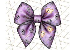 Muted Halloween Bow Clipart, Fall Ribbon PNG Autumn Hair Bow Product Image 2