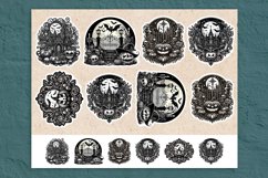 Halloween Black &amp; White Stickers design PNG Product Image 2