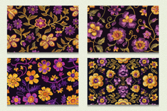 Purple Yellow Floral Embroidery Cutting Boards sublimation D Product Image 2