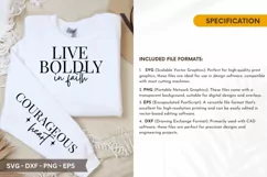 Live Boldly In Faith SVG - Christian Sleeve T shirt Design Product Image 2