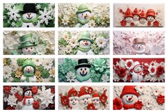 100 3D Snowman Mug Wrap Bundle, Christmas PNG, Winter Mug Product Image 3