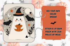 Cute Halloween Little Ghost Gift Card Template Product Image 2