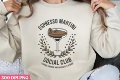 Espresso Martini Social Club PNG, Coquette Bow Positive Product Image 1