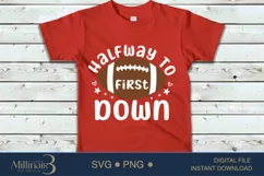 Half Way To One Football Design Svg,My Uncle Baby Bodysuit T Product Image 2