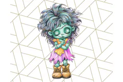 Bold Zombie Clipart PNG, Creepy Halloween Clip Art Product Image 2