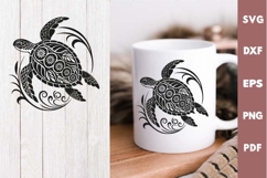 Sea Turtle Design, Underwater World, Cutting board Laser SVG Product Image 2