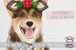 Christmas dog Sublimation Puppy Corgi PNG Product Image 3