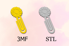 Paper Clips, Sunflower STL/3MF files for 3D Printing Product Image 2