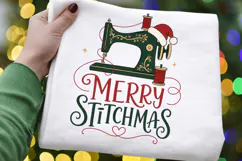 Sewing Christmas PNG, Merry Stitchmas PNG, Vintage Sewing Product Image 5